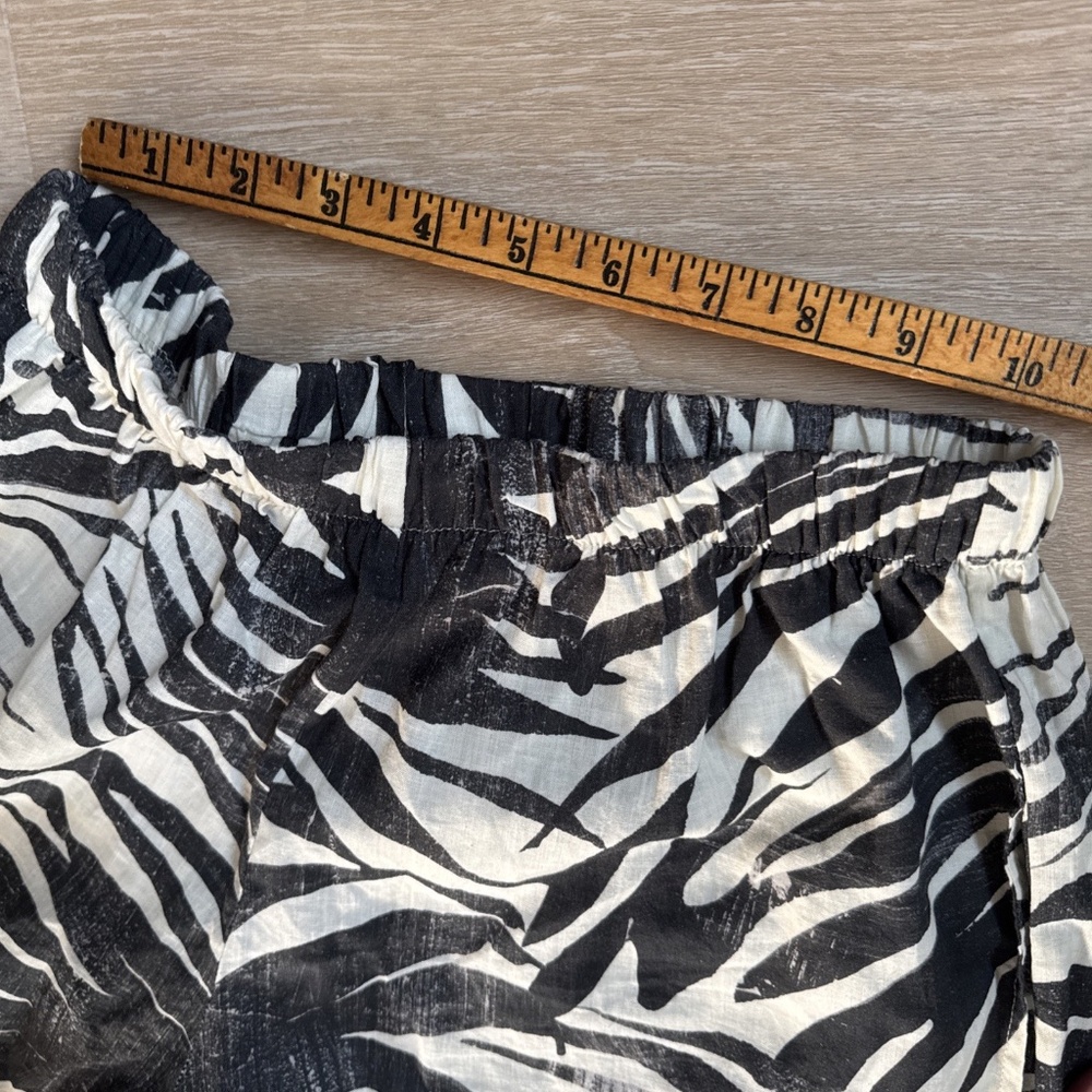 Bryn Walker Xx-Small Linen Vacation Cropped Pull On Pants Leaf Vacation Tropical - Picture 8 of 12